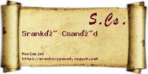 Srankó Csanád névjegykártya